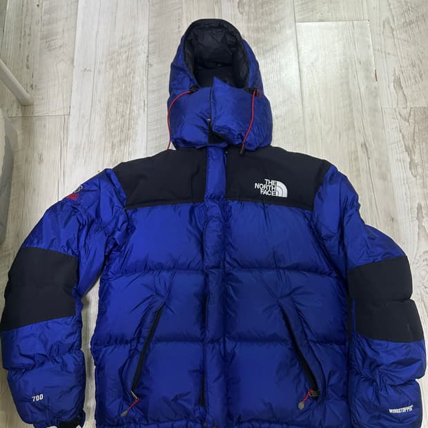 [S] 노스페이스 700 눕시 써밋 패딩 블루 구스다운