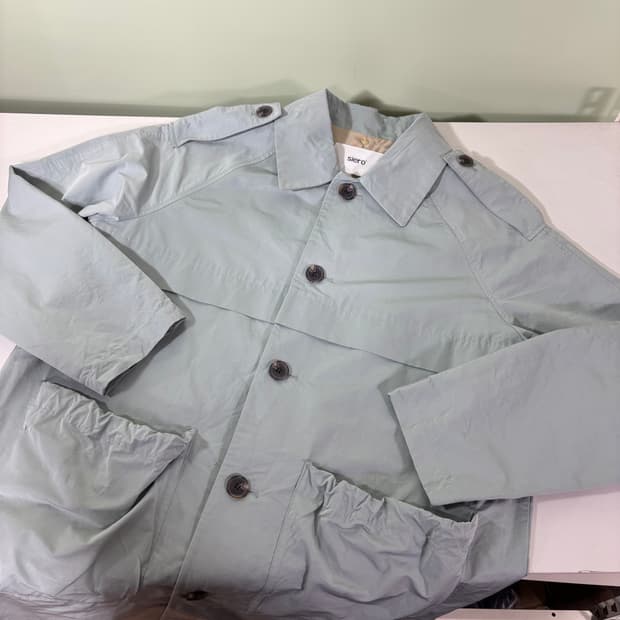 우먼M-L 시에로 파스텔블루 트렌치코트