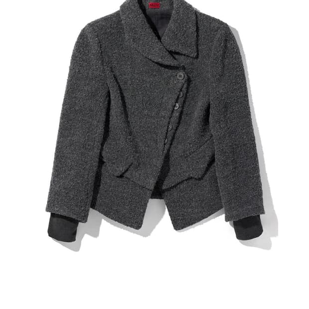 미스치프 틸티드 울 블레이저 그레이
