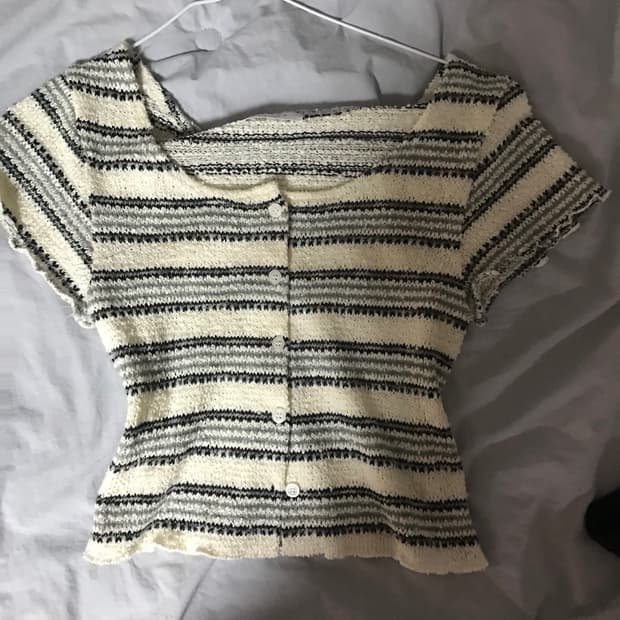 모리걸 반팔가디건