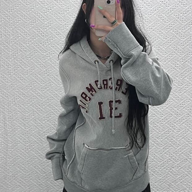 아베크롬비 Y2K 빈티지 오버핏 약기모 후드티 M C07327