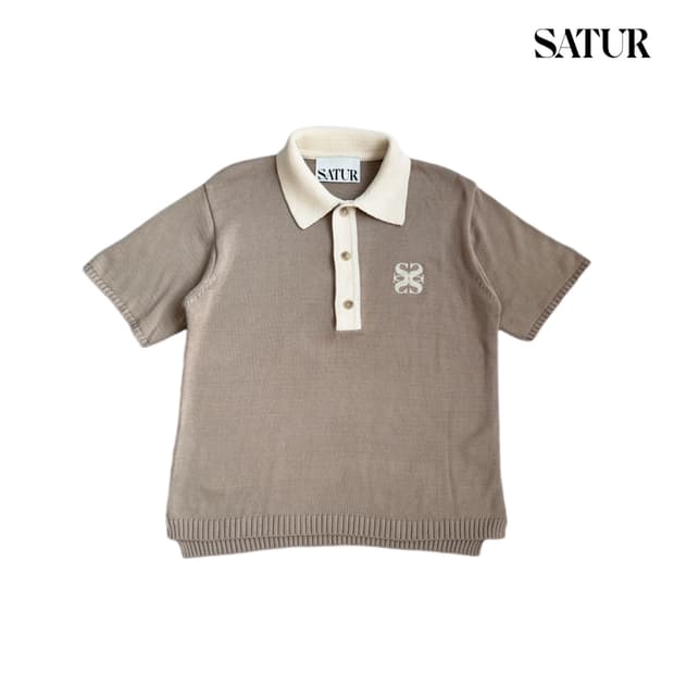 세터 소프트 코튼 카라 니트 반팔