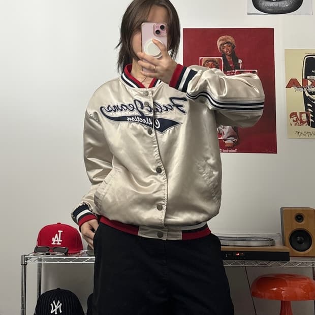푸부 00s 사틴 스타디움 자켓
