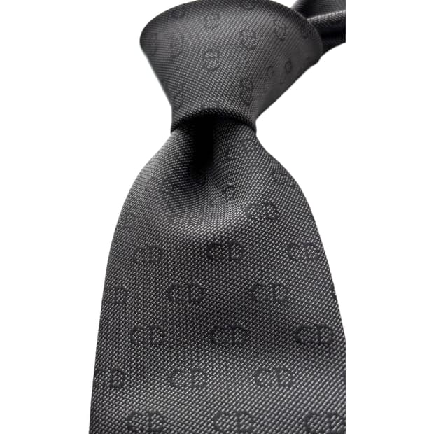 디올옴므 CD로고 패턴 실크 넥타이