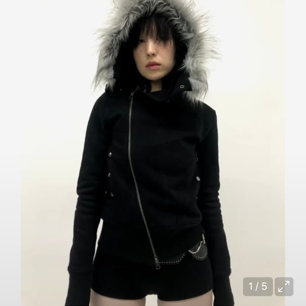 UNBALANCED FUR HOODIE