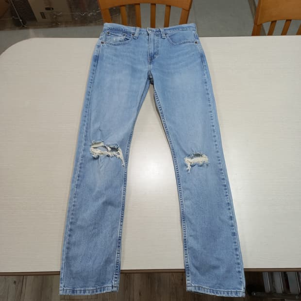 30 리바이스502 데미지워싱 리오셀 스판 슬림일자진 30-199