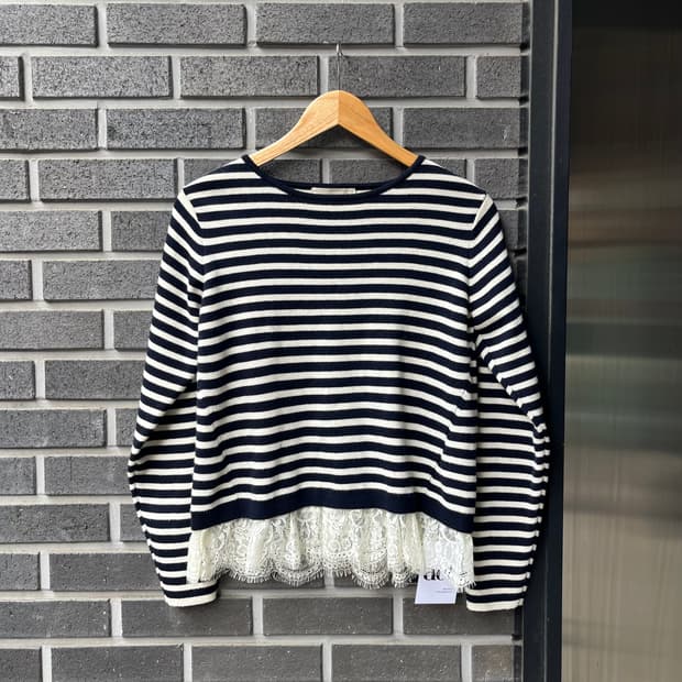 B.MING by beams 레이스 스트라이프 니트