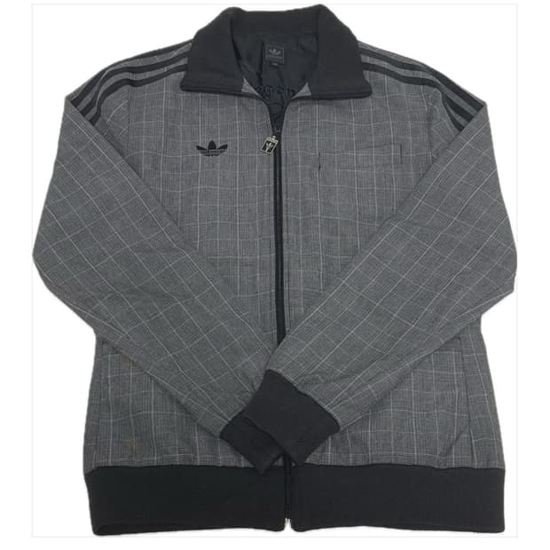 아디다스 트레포일 3스트립 체크 져지