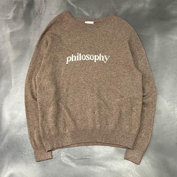  맥킨토시 필로소피 로고 니트 y15835