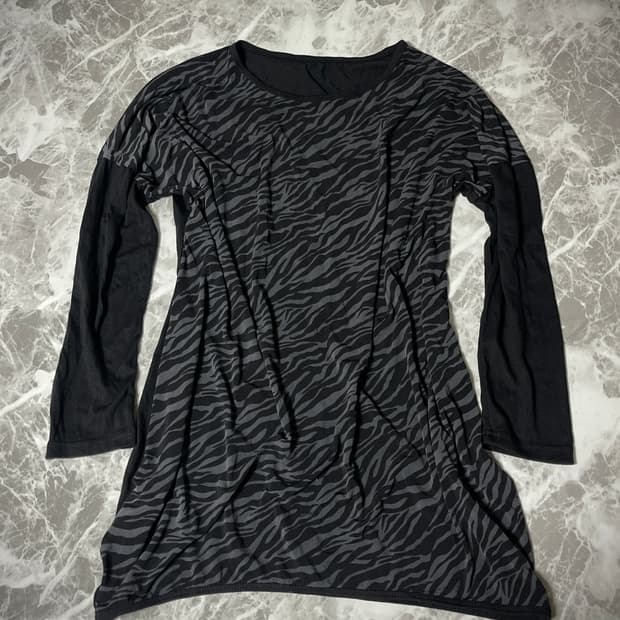 leopard 2way fake sleeve t