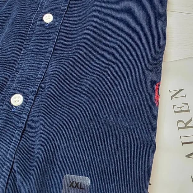 폴로 랄프로렌 클래식핏 코듀로이 셔츠 (네이비) 