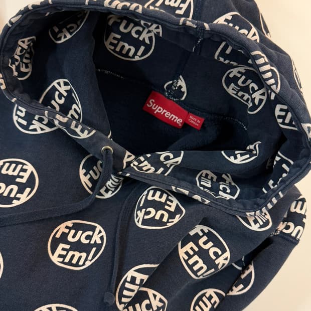 슈프림 Fuck 로고 후디