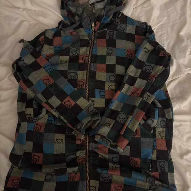 빈티지 패치 모리걸 후드집업