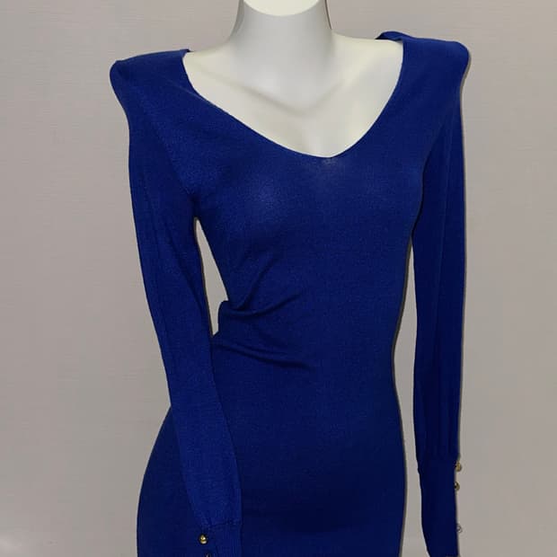 빈티지 갸루스타일 딱붙 니트 원피스