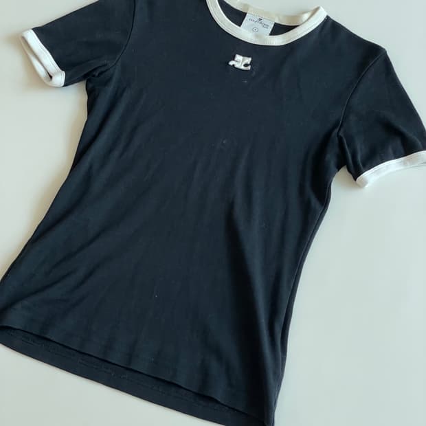 꾸레쥬 범피 반팔 티셔츠 S사이즈