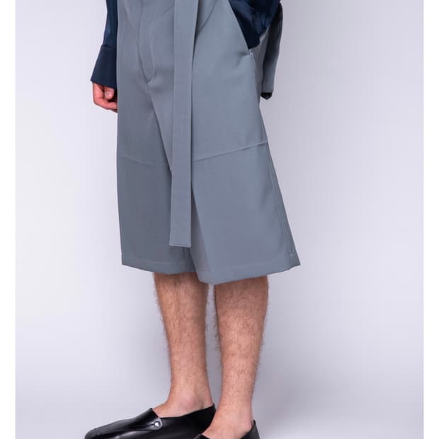 Jil Sander 질샌더 Belted Shorts Gray 숏팬츠