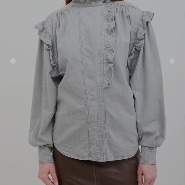 이자벨마랑 데님 프릴 셔츠 S _ 여성, 실측 확인