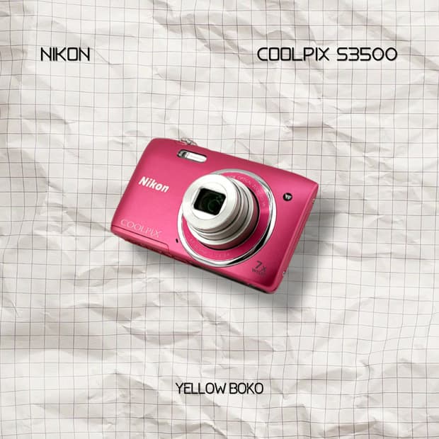 [신상품] NIKON 니콘 쿨픽스 S3500 레트로 디지털 카메라
