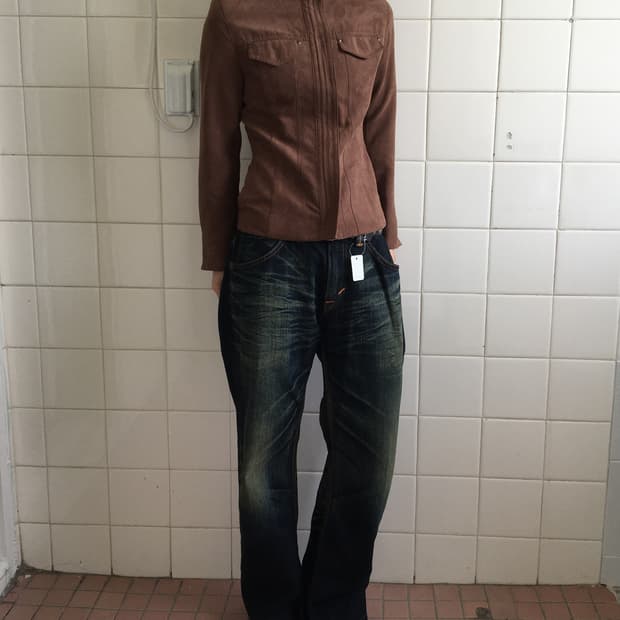 Line detail high neck jacket