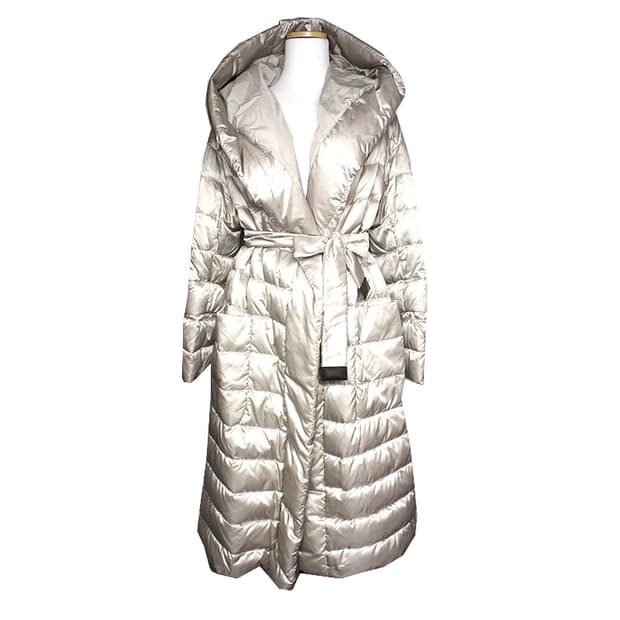 S막스마라 리버서블 라이트그레이 구스다운 패딩 코트 55, 66