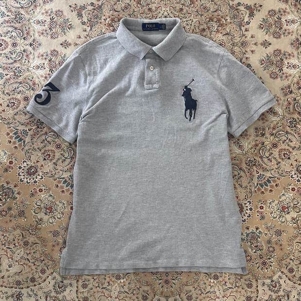 폴로 랄프로렌 그레이/네이비 빅포니 카라티