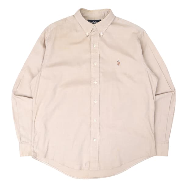 폴로 랄프로렌 멀티포니 베이지 코튼 셔츠