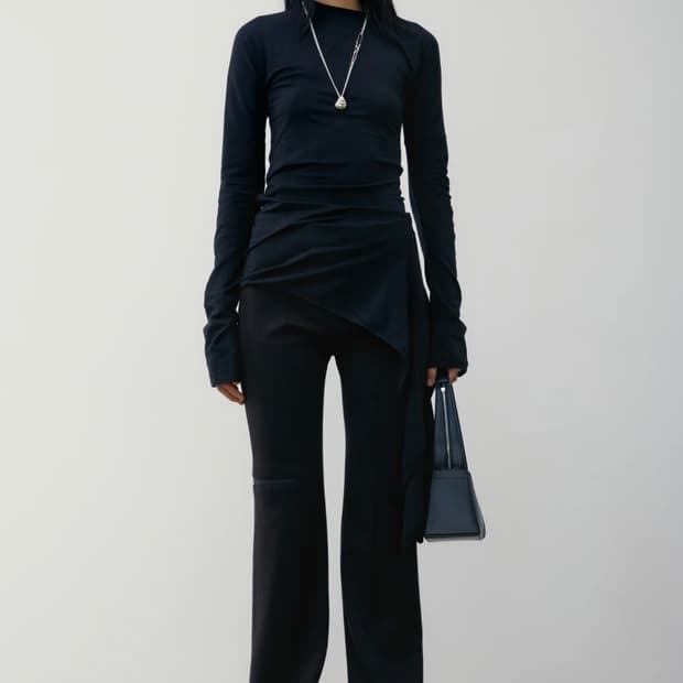 LC WRAP T-SHIRT_BLACK