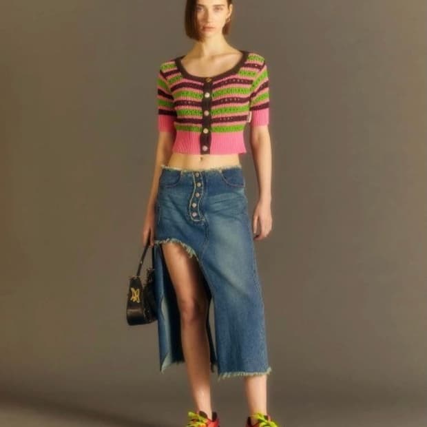 앤더슨벨 반팔 니트 s