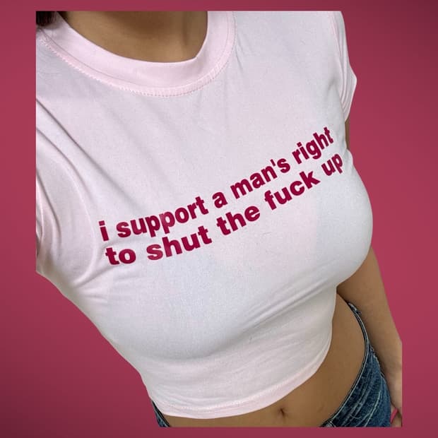 Y2K 딸기우유색 크롭 베이비 티셔츠