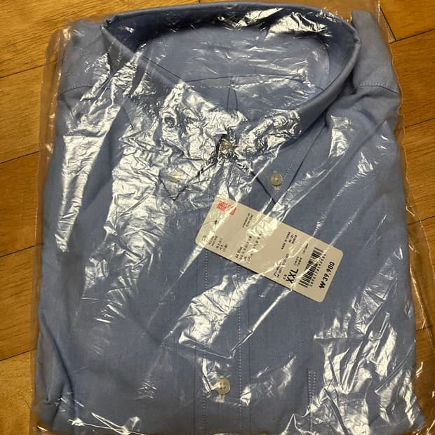 유니클로 옥스포드셔츠 XXL 블루 (새상품)