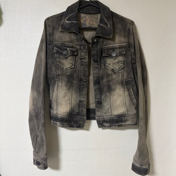 데스라이즈 흑청 워싱 자켓