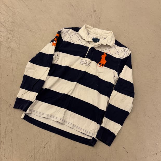 폴로 랄프로렌 스트라이프 빅포니 럭비티