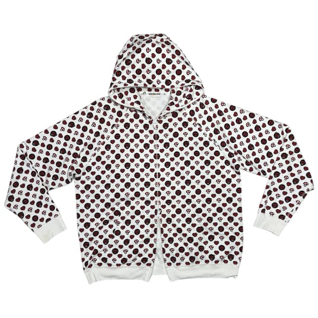 니고 시절 진짜 베이프 마일로 하트 버섯 모노그램 후드 집업 자켓