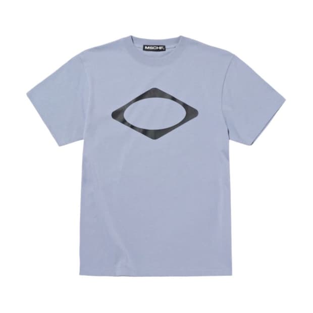 미스치프 롬버스 베이직 티셔츠 그레이쉬 블루