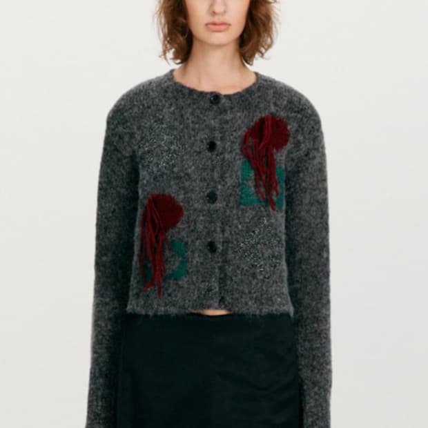 더오픈프로덕트 아가일 니트 가디건