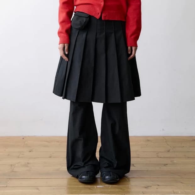 더콜디스트모먼트 스커트 레이어드 팬츠 skirt layered pants