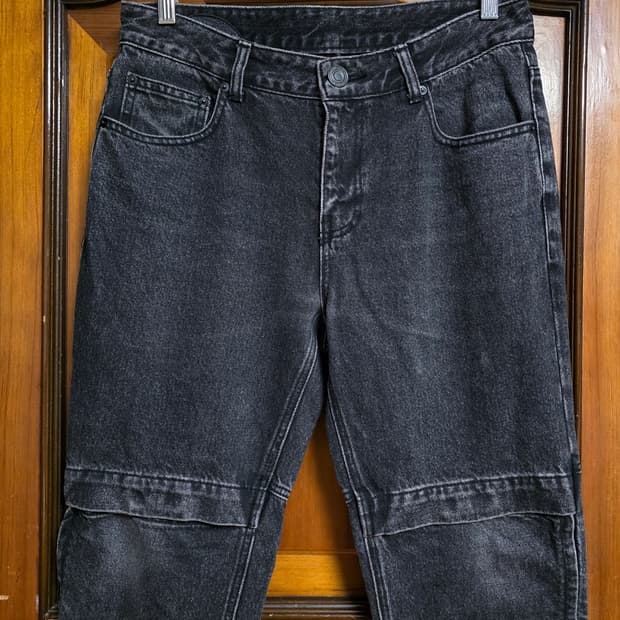 Juun.j 준지 조거 팬츠 30~31" 차콜 블랙 그레이 청바지 