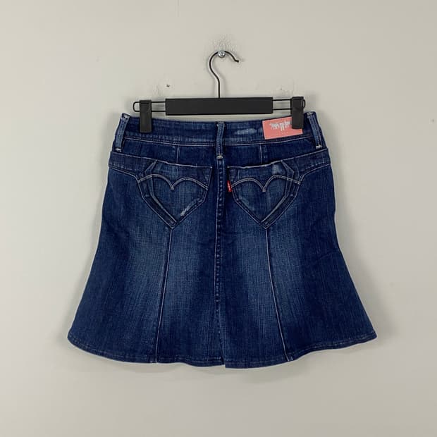 리바이스 레이디스타일 하트패턴 데님 스커트 26