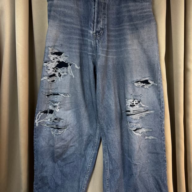 (S) 발렌시아가 가드로브 트롱프뢰유 팬츠