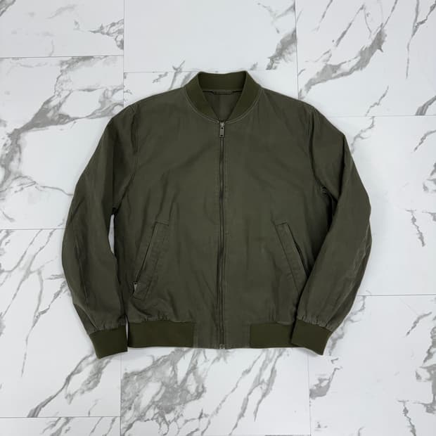 코스 올리브그린 코튼 MA-1 자켓