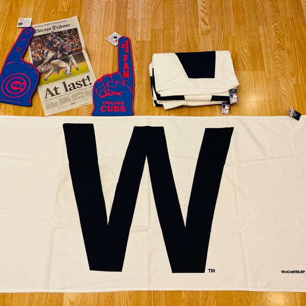 MLB 시카고 컵스 W 플래그 타월
