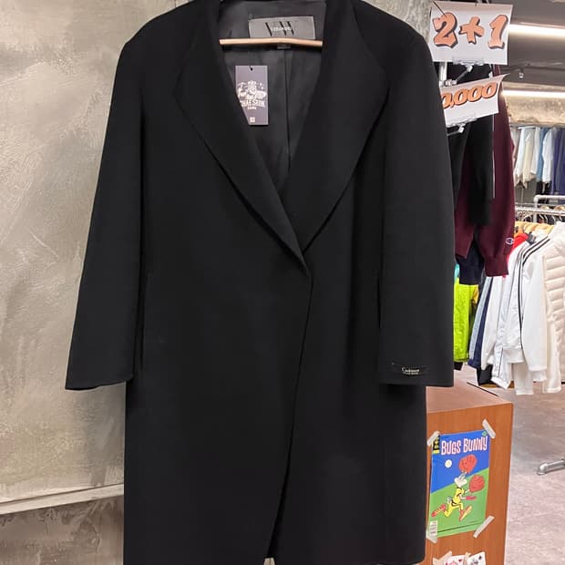 베라왕 캐시미어 미디 롱 코트 블랙 66 #csz3624