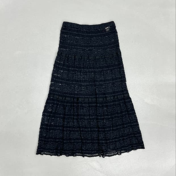HIROKO KOSHINO 레이어드 롱 스커트