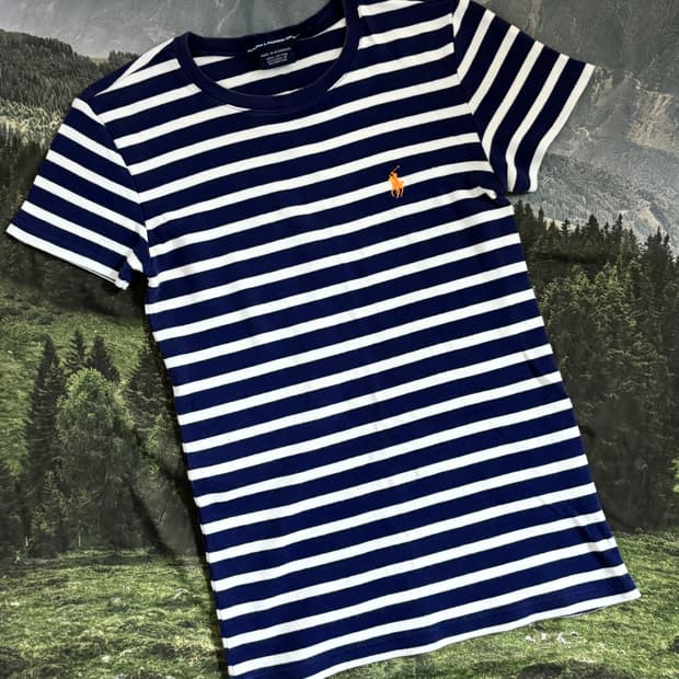 랄프로렌 남색 스트라이프 반팔