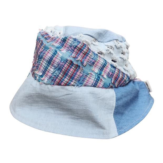 영면 패치워크 버킷햇 벙거지 사파라모자