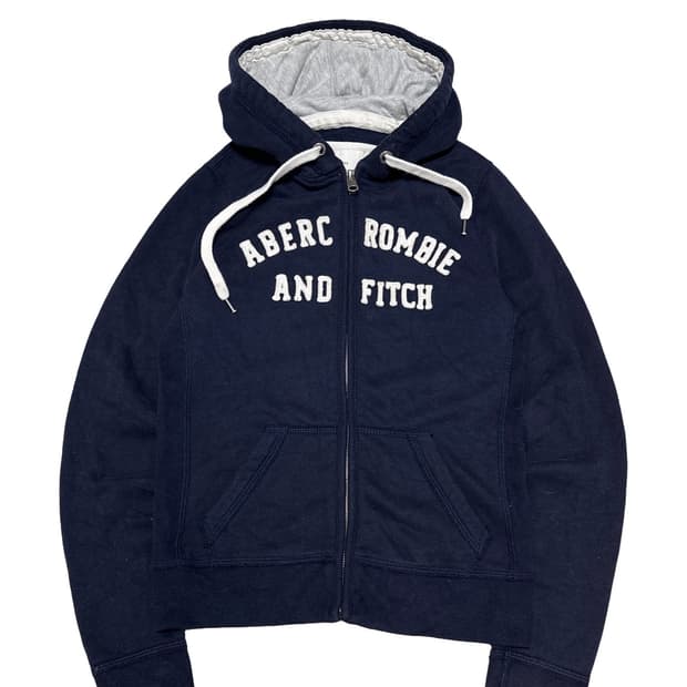 아베크롬비 딱붙 네이비 후드집업