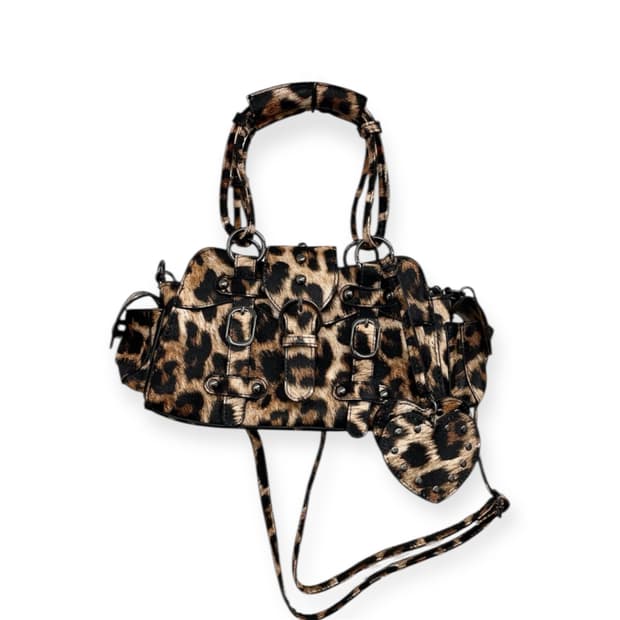 펑크 갸루 호피 버클백