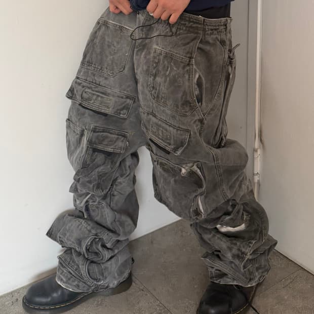 빈티지 포켓 디테일 힙합팬츠