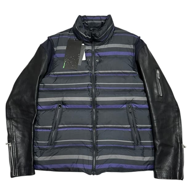 언더커버 레더 슬리브 패딩