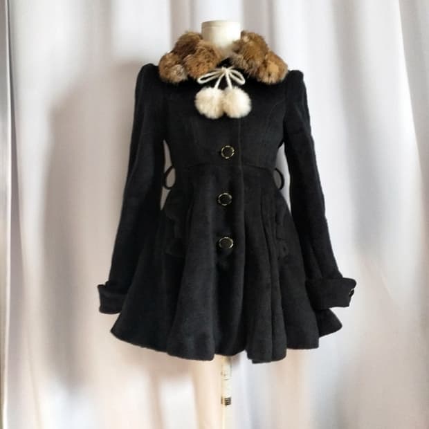 잉그니 플레어 코트원피스 달천깔 긱시크 대장 히메로맨틱갸루 핀터깔공겜여주